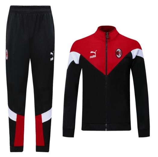 AC Milan Black Red Training Suits Jacket and Trousers 2020/21